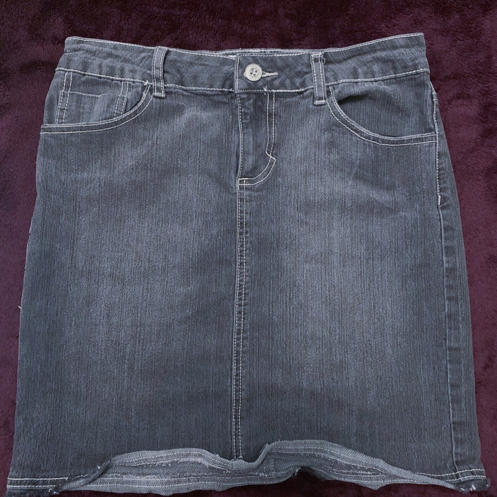 Project by Carbon Denim grey denim mini skirt - Picture 2 of 3